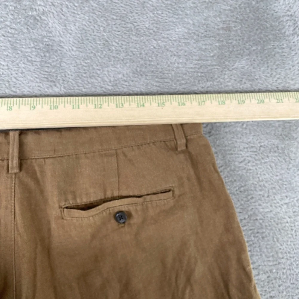 Banana Republic Linen Blend Shorts Mens 33 Brown Casual Summer Preppy Classic
